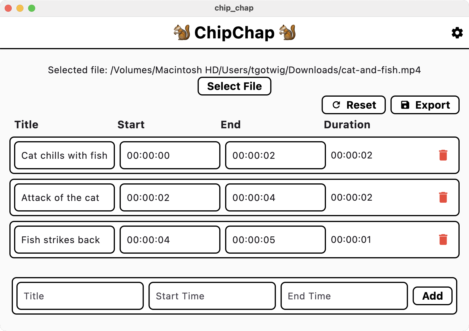ChipChap application preview